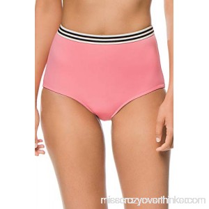Solid & Striped Women's The Katie High Waist Bikini Bottom Flamingo B07L8G8J6T